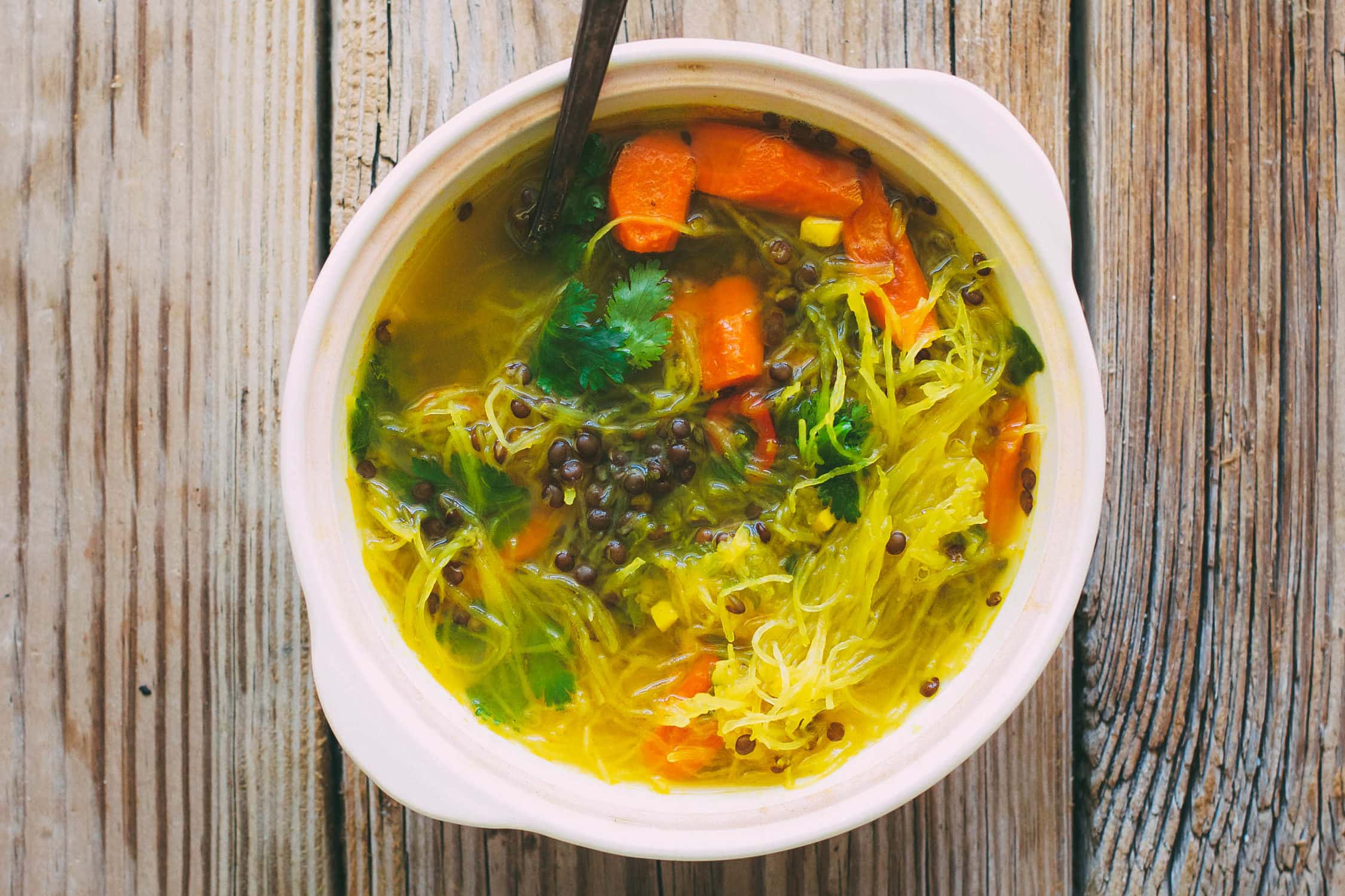 Squash noodle soup