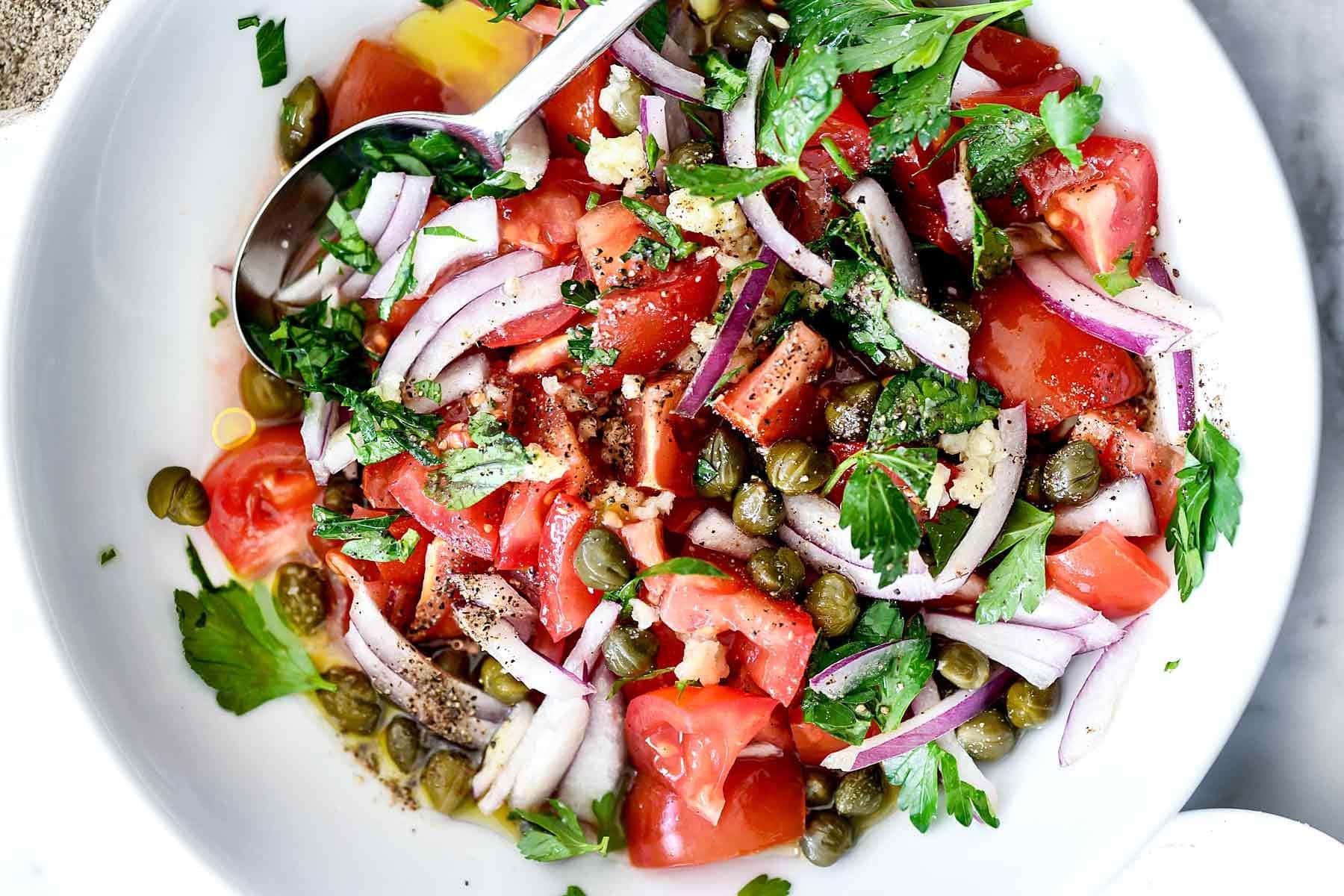 Mediterranean tomato salad