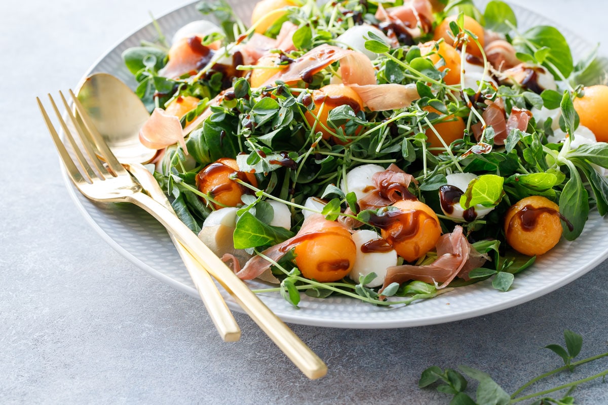 Proscuitto and melon salad