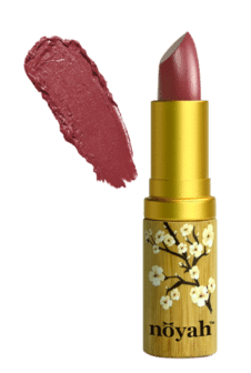 noyah_natural_lipstick_open tube__with daub Deeply in Mauve_1000
