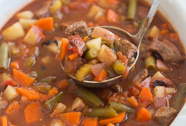 Crockpot vegetable beef soup