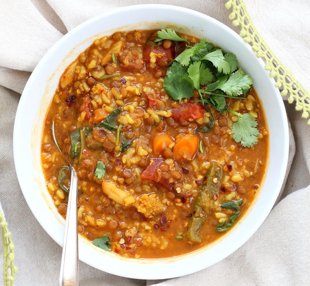 Vegan lentil soup